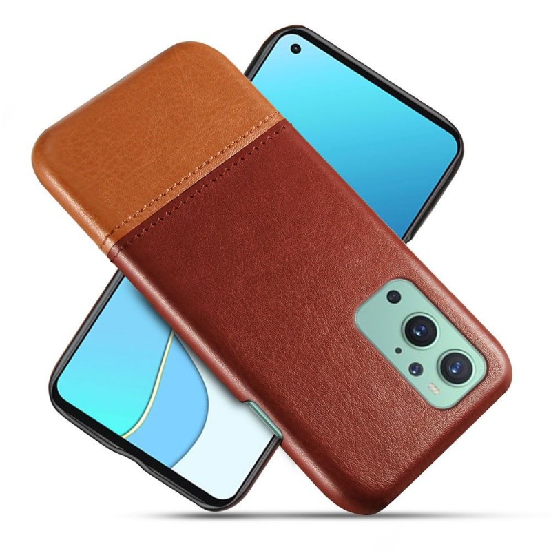 Coque OnePlus 9 Effet Cuir Bicolore