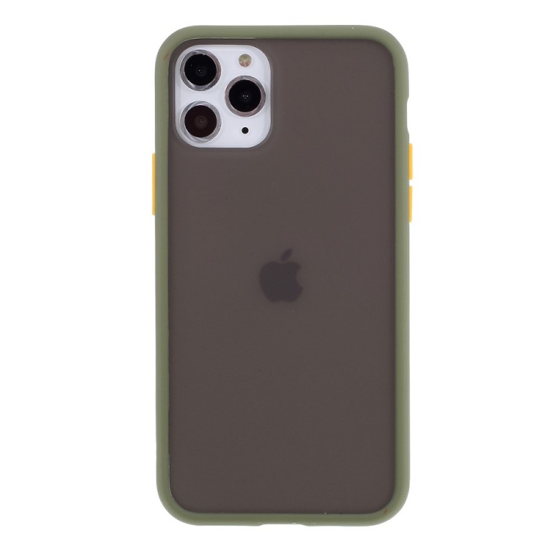 Coque iPhone 11 Pro Max Effet Mat Boutons Couleurs