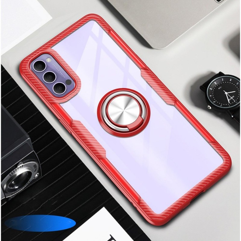 Coque Oppo Reno 4 5G Transparent Anneau Métallique