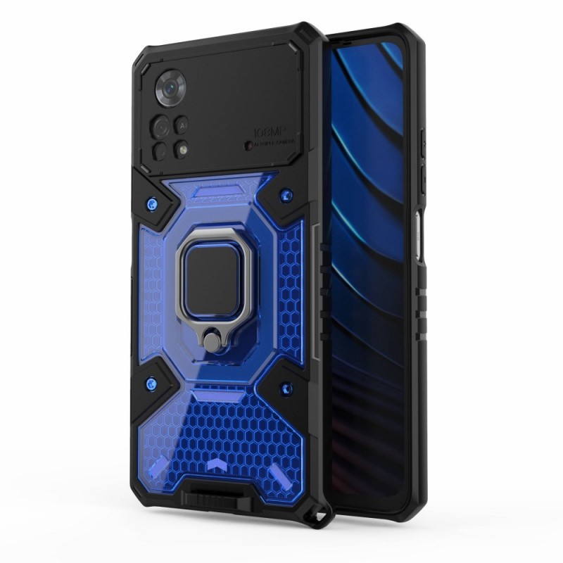 Coque Poco X4 Pro 5G Design Nid d'Abeille avec Support