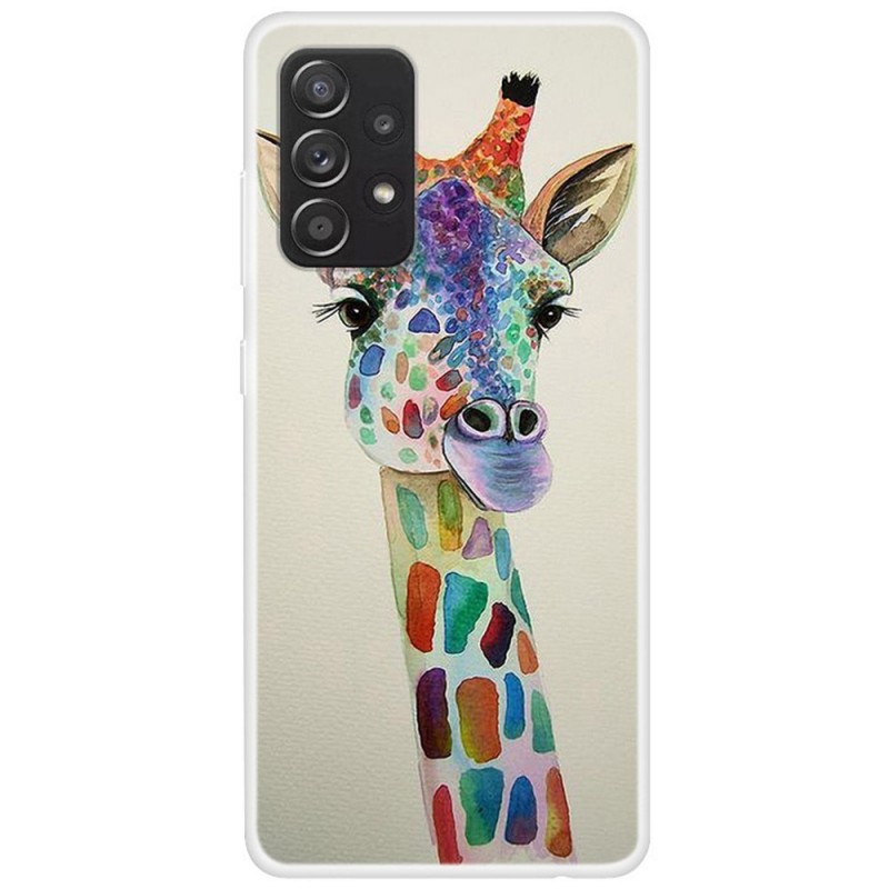 Coque Samsung Galaxy A53 5G Girafe Colorée