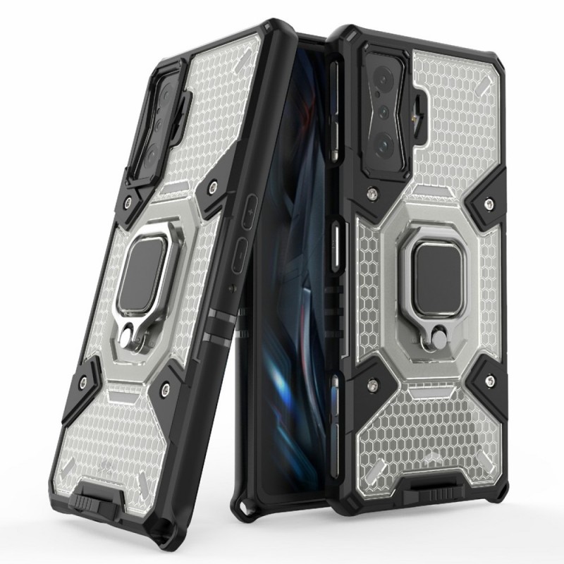 Coque Poco F4 GT Design Nid d'Abeille avec Support