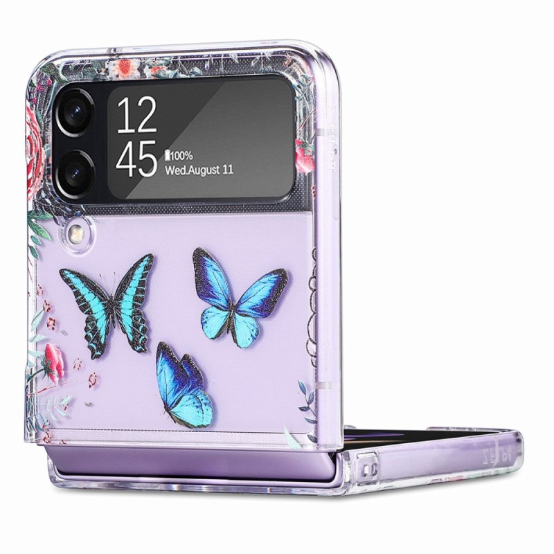 Coque Samsung Galaxy Z Flip 4 Papillons Bleus