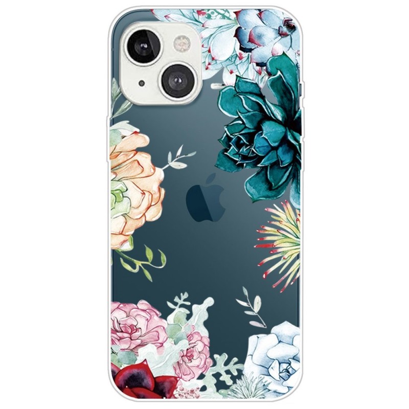 Coque iPhone 14 Fleurs Aquarelle