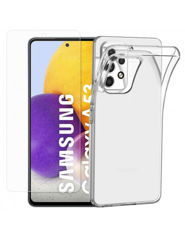 Samsung Galaxy A53 5G - Coque Transparente + Film protecteur verre trempé