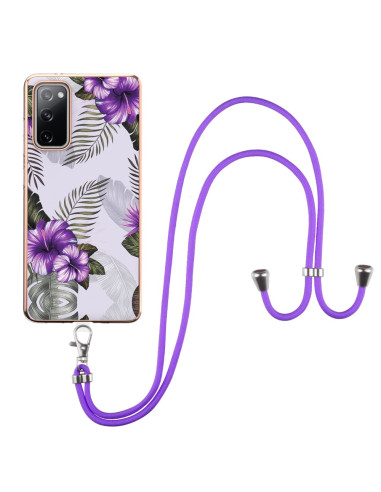 Coque Samsung Galaxy S20 FE à cordon Fleurs