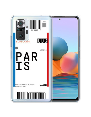 Coque Xiaomi Redmi Note 10 Pro Boarding Pass to Paris