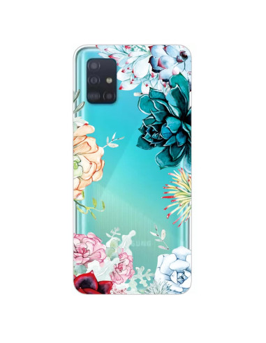 Coque Samsung Galaxy A51 Fleurs Aquarelle
