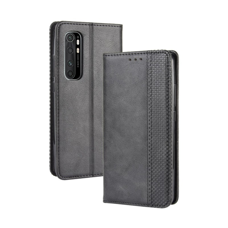 Housse Xiaomi Mi Note 10 Lite Simili Cuir Style Damier